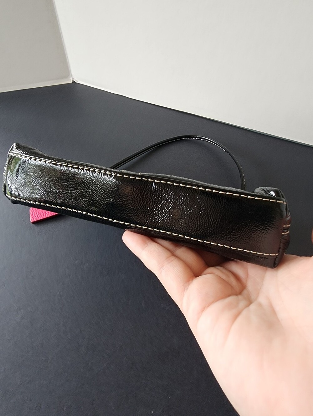Coach Vintage Turnlock Mini Bag Wristlet, Black Patent Leather, EUC, 2004 - Picture 3 of 7